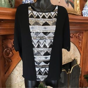 Umgee Sequin Black Top